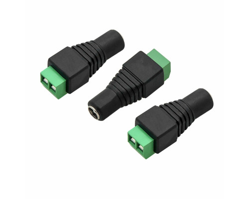 Разъем питания для камеры видеонаблюдения DC (мама) с клеммной колодкой PST-DCF01 в комплекте 3 шт.