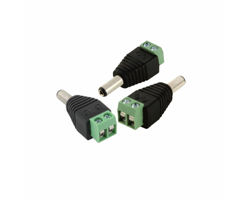 Разъем питания для камер наблюдения DC (папа) с клеммной колодкой PST-DCF02 в комплекте 3 шт.