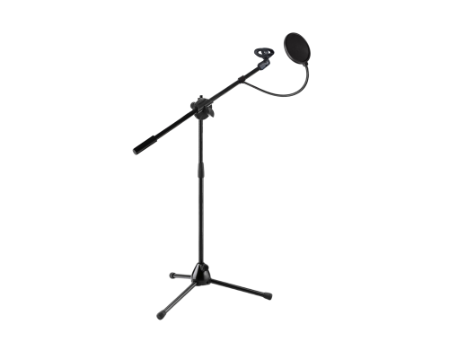 Стойка для микрофона напольная журавль с поп-фильтром