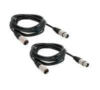 Кабель 3 м для микрофона XLR (M) - XLR (F), 2 шт