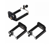 Держатель зажим для телефона на монопод или треногу с резьбой 1/4", 3 шт.