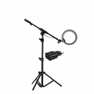 Напольный светильник JBHL-63A с RGB лампой c 15 цветовыми оттенками диаметром 20 см с сетевым адаптером