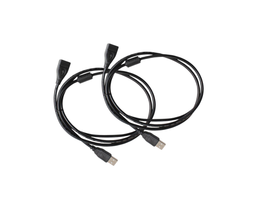 Удлинитель USB 2.0(m)-USB 2.0(f) 1м, черный, 2 шт