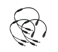 Разветвитель питания DC1-2 на два разъема DC 2.1х5.5 мм, черный, 3 шт