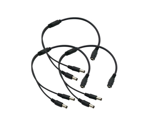 Разветвитель питания DC1-2 на два разъема DC 2.1х5.5 мм, черный, 3 шт