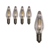 Комплект светодиодных лампочек LED -3 в виде свечи с цоколем Е10, 5 шт