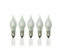 Комплект матовых лампочек LED в виде пламени с цоколем Е10, 5 шт