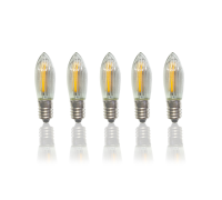 Комплект светодиодных лампочек LED-5T теплый свет с цоколем Е10, 5 шт