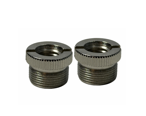 Переходник, внутренняя 3/8", внешняя резьба 5/8", хромированная сталь, 2 шт