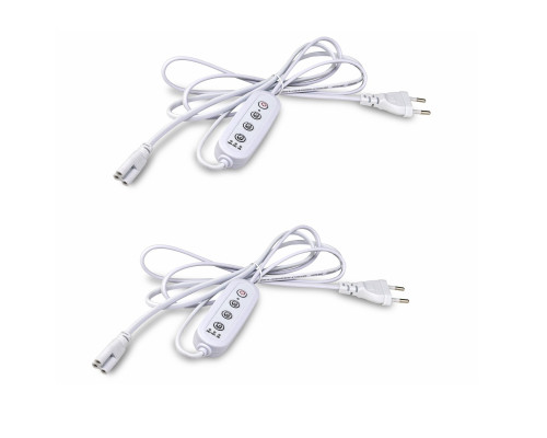 Таймер для фитолампы на кабеле с вилкой, тройнoй рaзъем C5, 1.95 м, 2 шт
