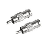 Переходник с BNC-мама (гнездо) на RCA-папа (штекер), 2 шт