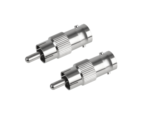 Переходник с BNC-мама (гнездо) на RCA-папа (штекер), 2 шт