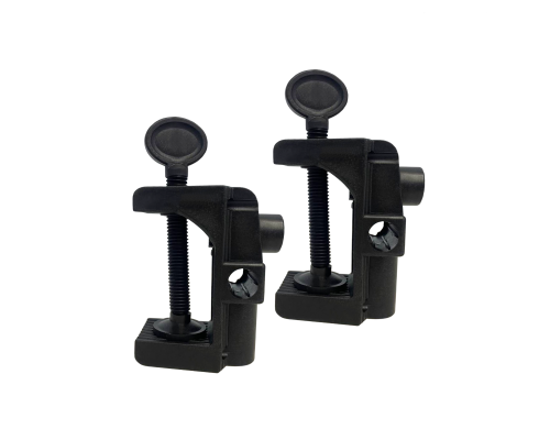 Струбцина пластиковая черная PSTR48-B с горизонтальным, вертикальным и боковым креплением, 2 шт