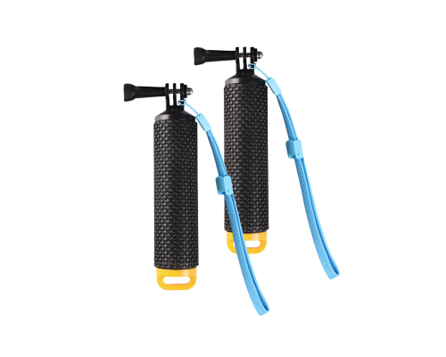 Поплавок-монопод для экшн камеры с крепежным винтом, желто-черный, 2 шт