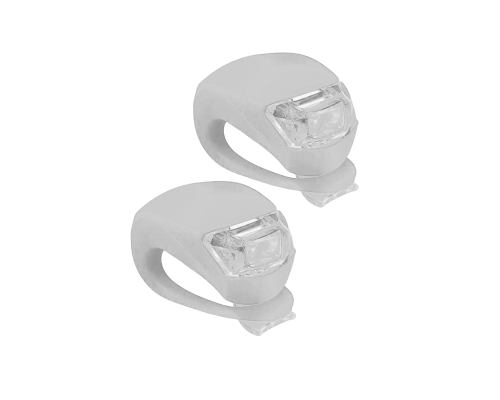 Фонарь светодиодный велосипедный, силиконовый, белый, 2 шт