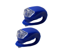 Фонарь светодиодный велосипедный, силиконовый, синий, 2 шт