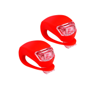 Фонарь светодиодный велосипедный, силиконовый, красный, 2 шт