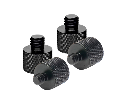 Переходники с внутренней резьбой 1/4 на M8 и М6, цвет черный, по 2 шт