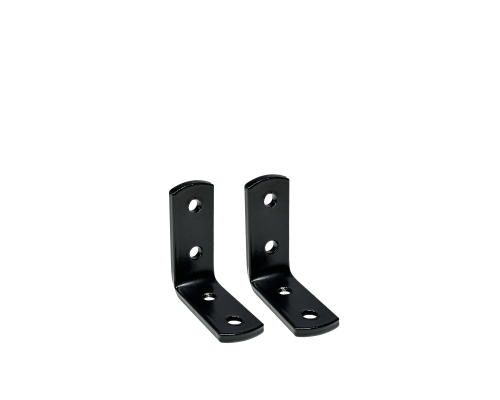 Бытовой уголок 50x50x3 мм, цвет черный, 2 шт