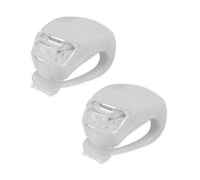 Светящийся маячок белый, брелок на ошейник собак животных, 2 шт