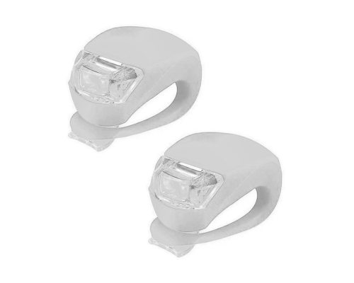 Светящийся маячок белый, брелок на ошейник собак животных, 2 шт