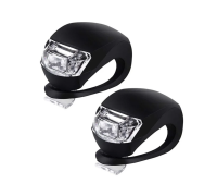 Светящийся маячок черный, брелок на ошейник собак животных, 2 шт