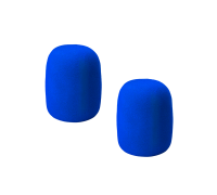 Ветрозащитная насадка для микрофона, поролоновая, цвет синий, 2 шт