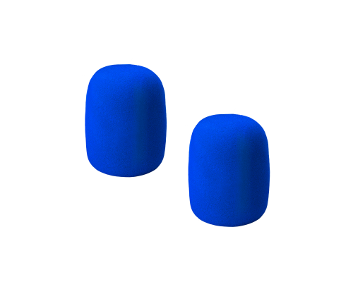 Ветрозащитная насадка для микрофона, поролоновая, цвет синий, 2 шт
