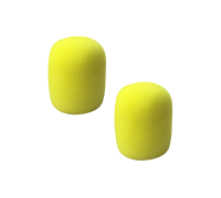 Ветрозащитная насадка для микрофона, поролоновая, цвет желтый, 2 шт