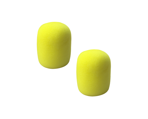 Ветрозащитная насадка для микрофона, поролоновая, цвет желтый, 2 шт