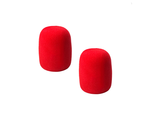 Ветрозащитная насадка для микрофона, поролоновая, цвет красный, 2 шт