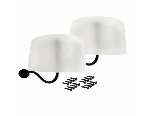 Настенная подставка белая для головного убора, шапок на держателе FLAN-GDS, 2 шт