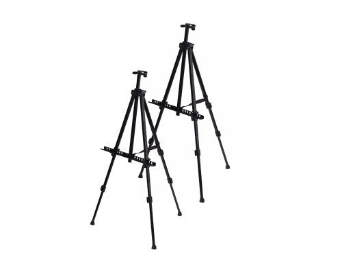 Напольная металлическая информационная стойка для баннеров, 2 шт