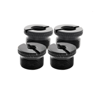 Переходники металлические черные, резьба 5/8(M)-3/8(F) и 5/8(M)-1/4(F), по 2 шт