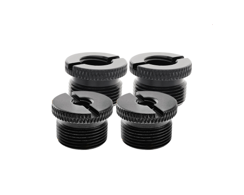 Переходники металлические черные, резьба 5/8(M)-3/8(F) и 5/8(M)-1/4(F), по 2 шт