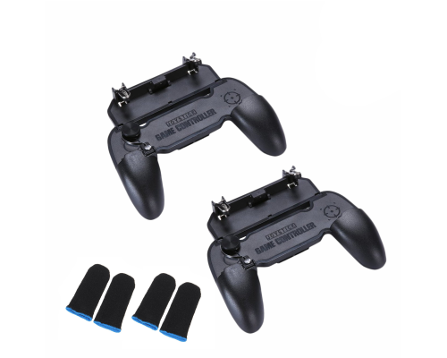 Беспроводной мобильный геймпад W11 джойстик с триггерами и сенсорными напальчники для PUBG игр, 2 комплекта