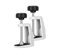 Струбцина усиленная из металла, цвет белый, зажим 46 мм, 2 шт