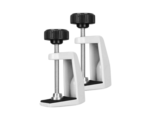 Струбцина усиленная из металла, цвет белый, зажим 46 мм, 2 шт