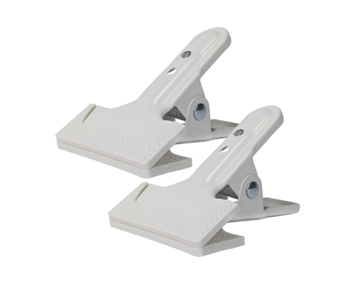 Держатель-прищепка PR1-W белая для крепления светоотражателя, фотофона, 2 шт