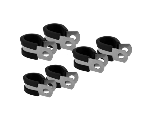 Хомуты-скобы Руббер диаметр 14/15/16 мм с резиновым уплотнителем оцинкованная сталь, по 2 шт