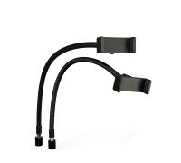 Держатель для телефона 57-85 мм на гибком креплении, резьба 1/4, цвет черный, 2 шт