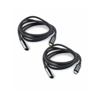 Кабель USB Type-c, удлинитель 1.5 м, черный, 2 шт