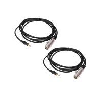 Кабель XLR-Jack 3.5, 2 метра, для микрофона, 2 шт