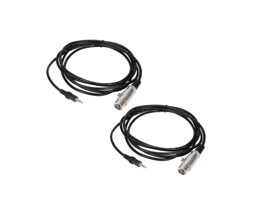 Кабель XLR-Jack 3.5, 2 метра, для микрофона, 2 шт
