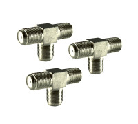 F (мама) - тройник соединитель на 3 гнезда, 3 шт