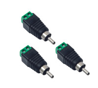 Разъем штекер RCA (папа) с клеммной колодкой, 3 шт