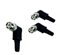 Разъем штекер BNC (папа)  под винт с колпачком, угловой, 3 шт