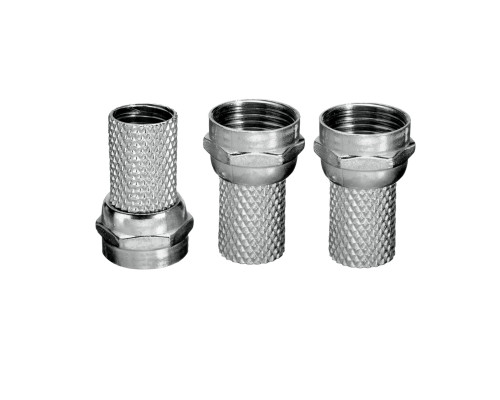 Разъем F (гайка) для монтажа TV провода, 3 шт