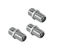 Переходник гнездо F (мама) - гнездо F (мама) "бочка", 3 шт