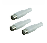 Антенный разъем гнездо TV (мама), без пайки, 3 шт